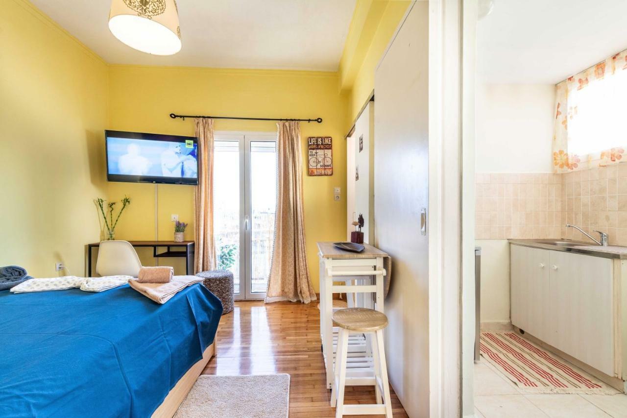 Central 6Th Floor Studio Near Metro & View&200Mbps Athen Exterior foto